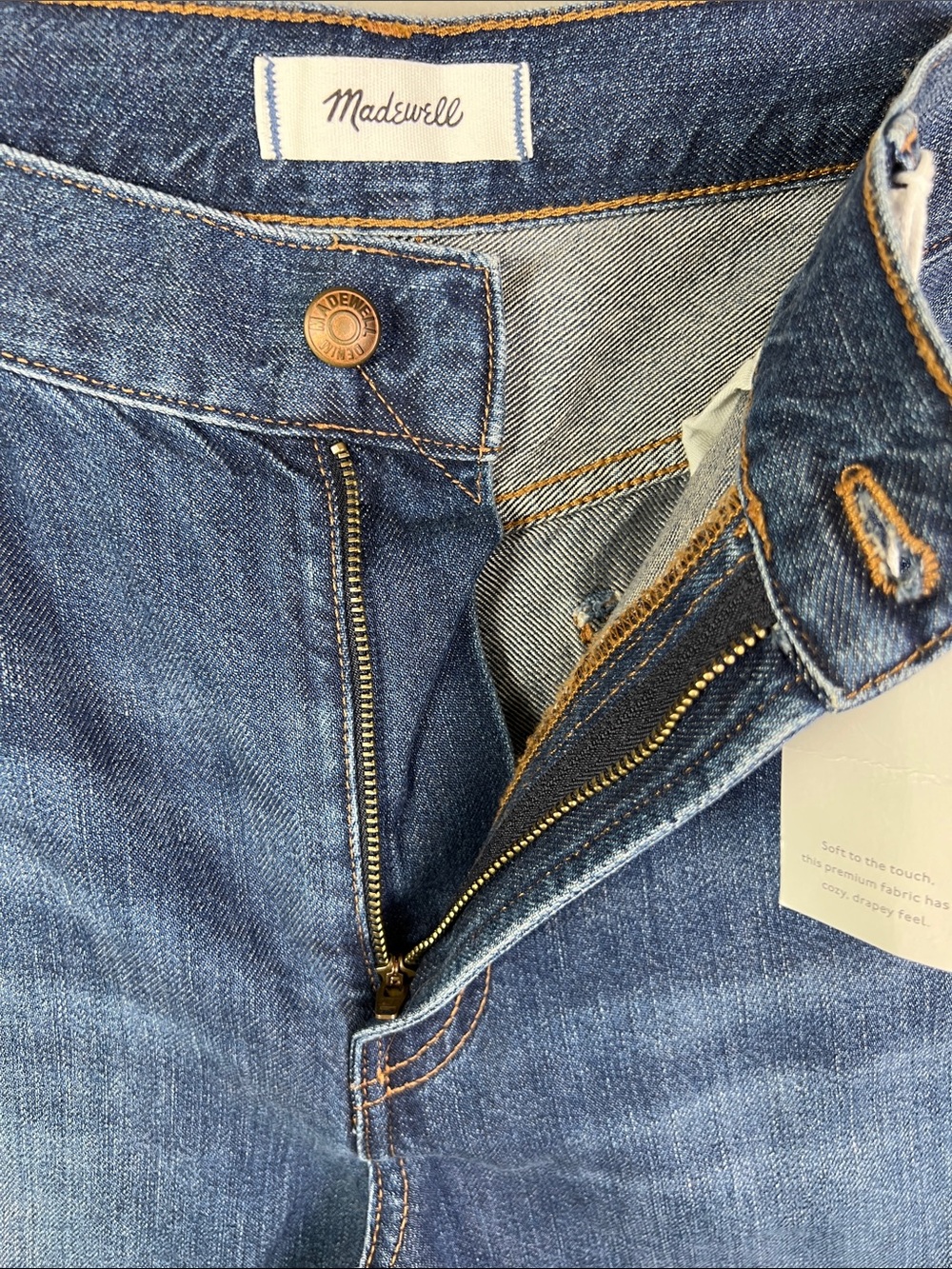 Madewell Softdrape Denim Wide Leg Soft Drape Jeans 32 Petite - Picture 8 of 11